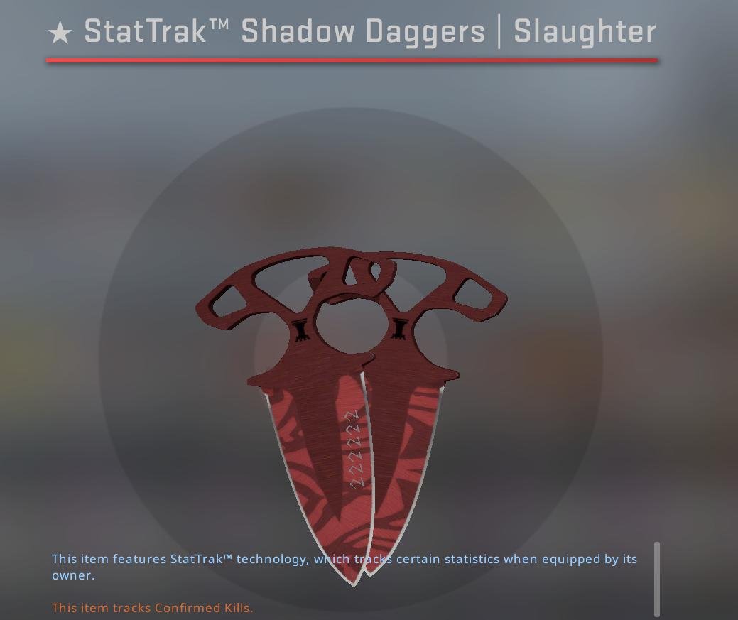 DaddyskinsCSGO's tweet image. Shadow Daggers Slaughter ($200) 🔪🔪

Retweet, follow us 

Use code "THXGVN9” on Daddyskins.com