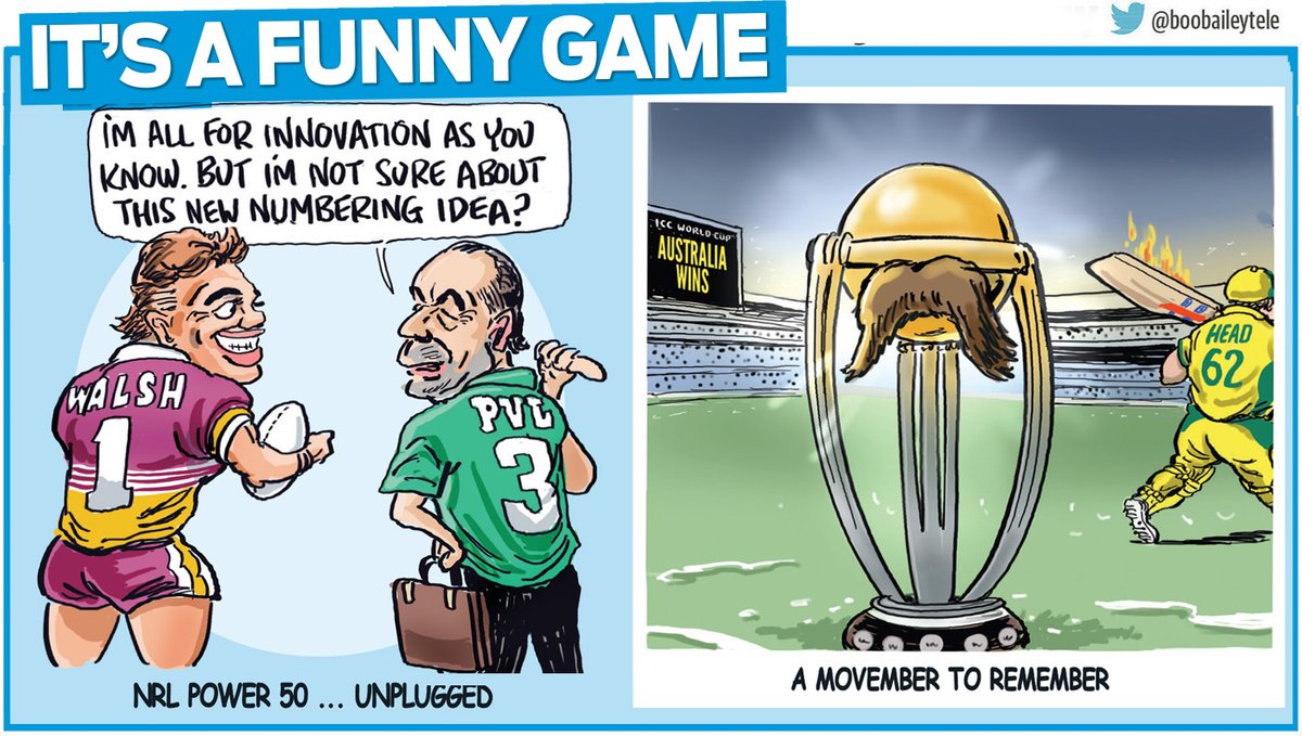 Jersey boys and world beaters. A taste of the week's sports toons for sportcon @telegraph_sport @MCarayannis @brentread_7 @BulldogRitchie #ICCCricketWorldCup23 #travishead