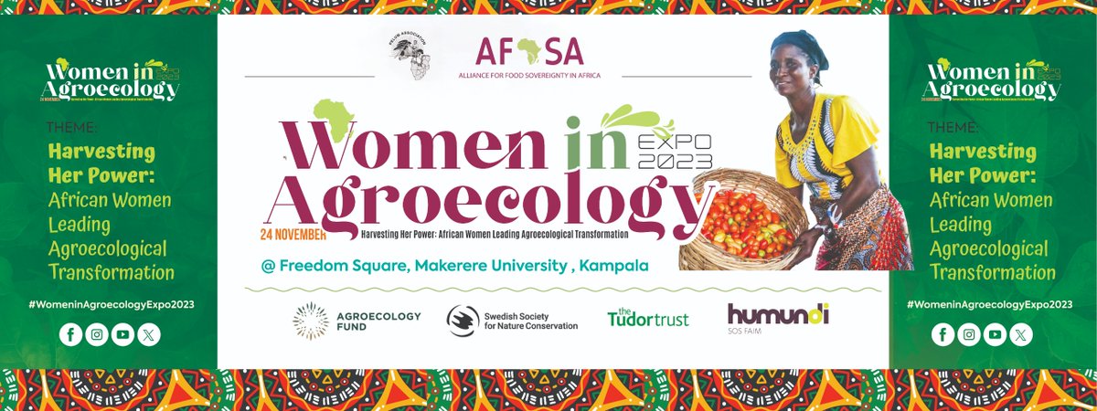 AFSA (@afsafrica) on Twitter photo AFSA along with <a href="/pelum_uganda/">PELUM Uganda</a> will be hosting the 𝗔𝗳𝗿𝗶𝗰𝗮𝗻 𝗪𝗼𝗺𝗲𝗻 𝗶𝗻 𝗔𝗴𝗿𝗼𝗲𝗰𝗼𝗹𝗼𝗴𝘆 𝗘𝘅𝗽𝗼 𝟮𝟬𝟮𝟯 on November 24, themed "𝑯𝒂𝒓𝒗𝒆𝒔𝒕𝒊𝒏𝒈 𝑯𝒆𝒓 𝑷𝒐𝒘𝒆𝒓: 𝑨𝒇𝒓𝒊𝒄𝒂𝒏 𝑾𝒐𝒎𝒆𝒏 𝑳𝒆𝒂𝒅𝒊𝒏𝒈 𝑨𝒈𝒓𝒐𝒆𝒄𝒐𝒍𝒐𝒈𝒊𝒄𝒂𝒍 AFSA along with <a href="/pelum_uganda/">PELUM Uganda</a> will be hosting the 𝗔𝗳𝗿𝗶𝗰𝗮𝗻 𝗪𝗼𝗺𝗲𝗻 𝗶𝗻 𝗔𝗴𝗿𝗼𝗲𝗰𝗼𝗹𝗼𝗴𝘆 𝗘𝘅𝗽𝗼 𝟮𝟬𝟮𝟯 on November 24, themed "𝑯𝒂𝒓𝒗𝒆𝒔𝒕𝒊𝒏𝒈 𝑯𝒆𝒓 𝑷𝒐𝒘𝒆𝒓: 𝑨𝒇𝒓𝒊𝒄𝒂𝒏 𝑾𝒐𝒎𝒆𝒏 𝑳𝒆𝒂𝒅𝒊𝒏𝒈 𝑨𝒈𝒓𝒐𝒆𝒄𝒐𝒍𝒐𝒈𝒊𝒄𝒂𝒍