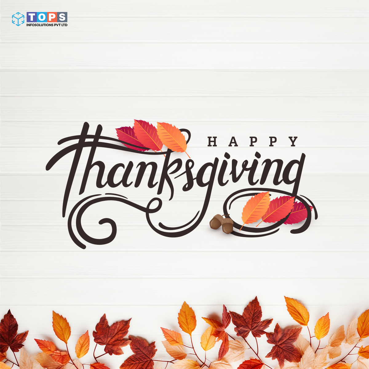 TOPSInfosol's tweet photo. TOPS Infosolutions sends warmest wishes on Thanksgiving. 

This year, let us take some time to show our gratitude to our partners, customers and teams for your boundless trust. 

#Thanksgiving2023 #HappyThanksgiving  #TOPSInfosolutions https://t.co/DehxxTNaPJ