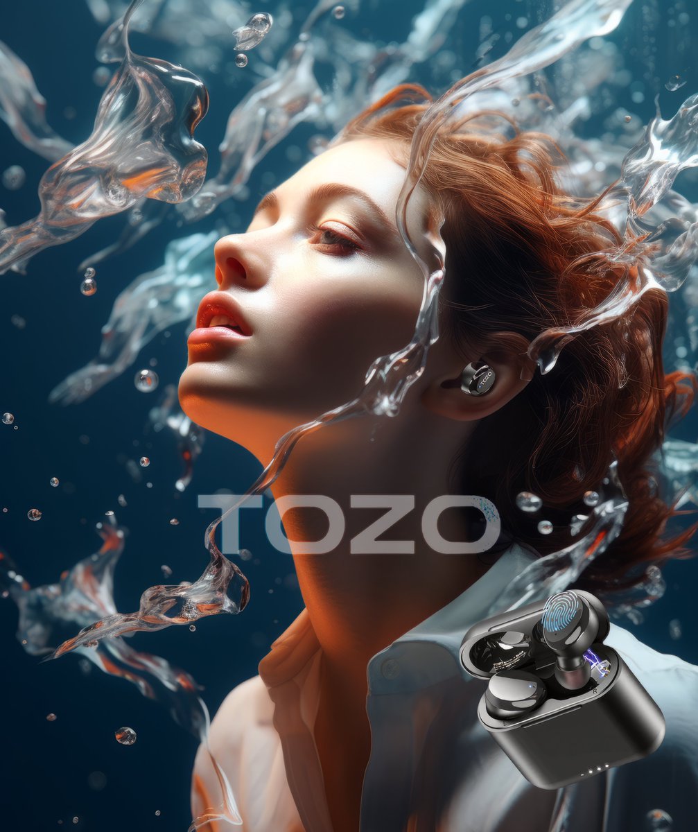 TOZO_OFFICIAL's tweet photo. 🎧 T6, our best-selling #Wireless  headphones are making a comeback! Lighter, smarter, more water-resistanct. #tozoT6 is inviting #AIGC  artists to unleash their creativity and create a world of their music space! Check them out by using #TOZOT6NEXTGEN on Instagram! https://t.co/jxOPJA8JT3