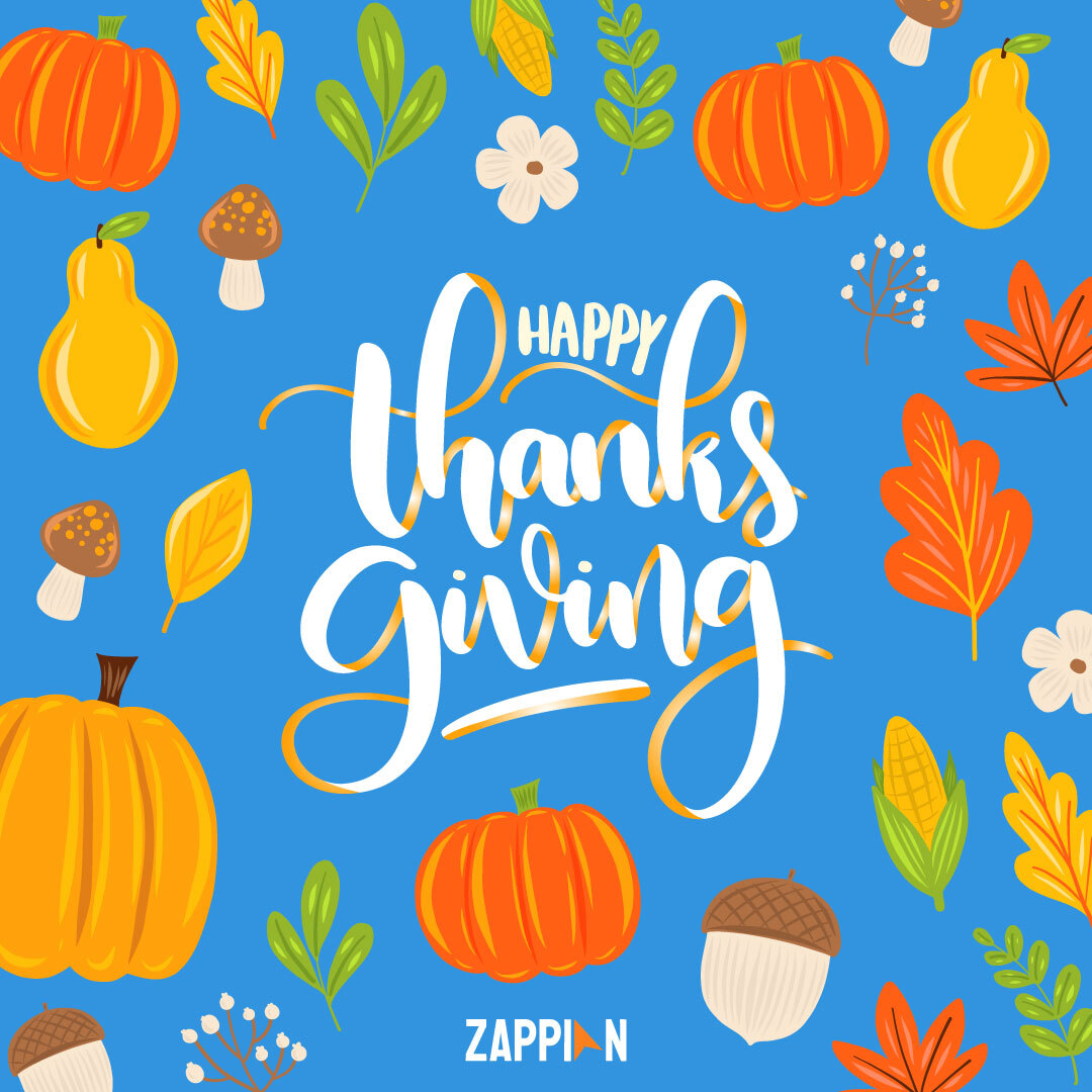 ZappianM's tweet photo. This Thanksgiving, we at Zappian are thankful for our dedicated members, loyal customers, and supportive partners. As you gather with loved ones, we wish you a safe, restful, and joy-filled holiday. From our family to yours - Happy Thanksgiving! https://t.co/Mcb7wvNF99