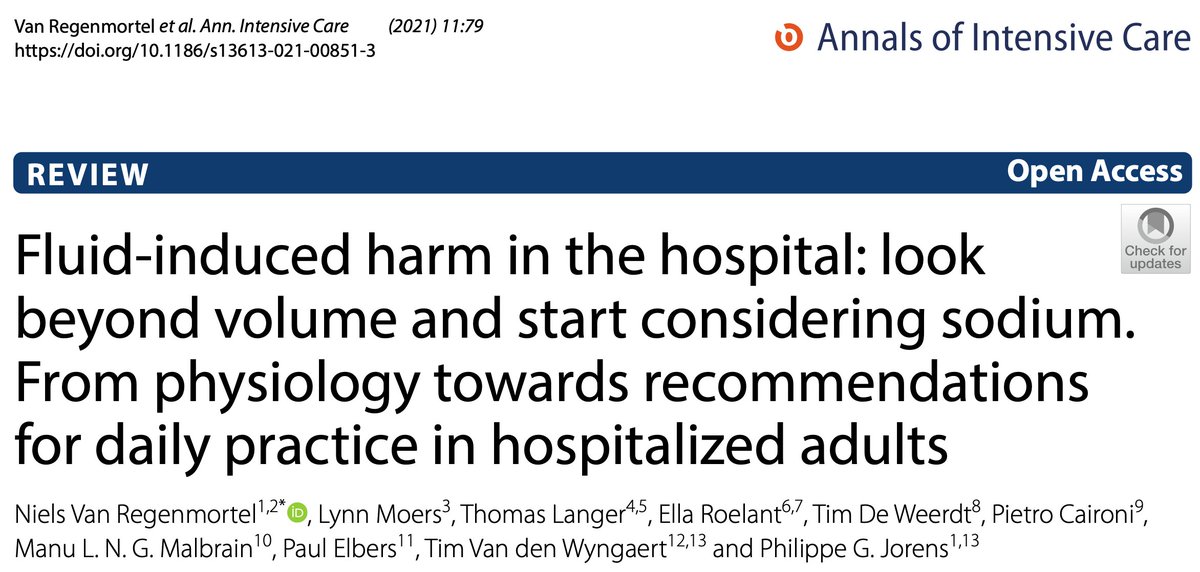 A 🧵about the detrimental consequences of intravenous fluid therapy and the associated sodium overload 🧂 in hospitalized patients: #IFAD2023 <a href="/Manu_Malbrain/">Manu Malbrain</a> <a href="/Fluid_Academy/">Fluid Academy</a>