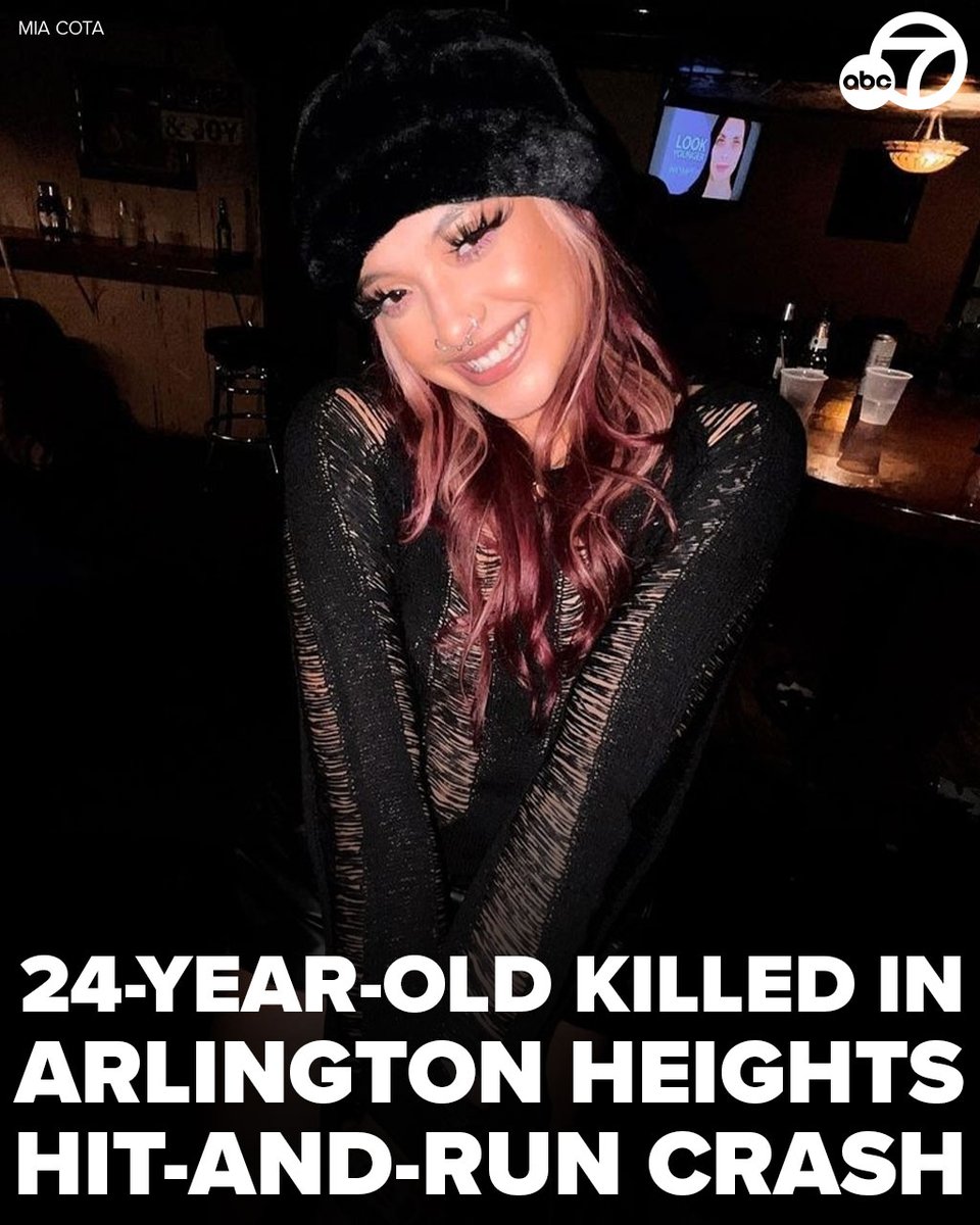 ABC7's tweet photo. A 24-year-old woman was killed in a hit-and-run crash in Arlington Heights, and police are still searching for the driver responsible. Eyewitness News spoke with the young woman’s grieving mother who's pushing for more safety out on the roads: "Be careful when you're driving in L.A." https://t.co/EctPXVnu04