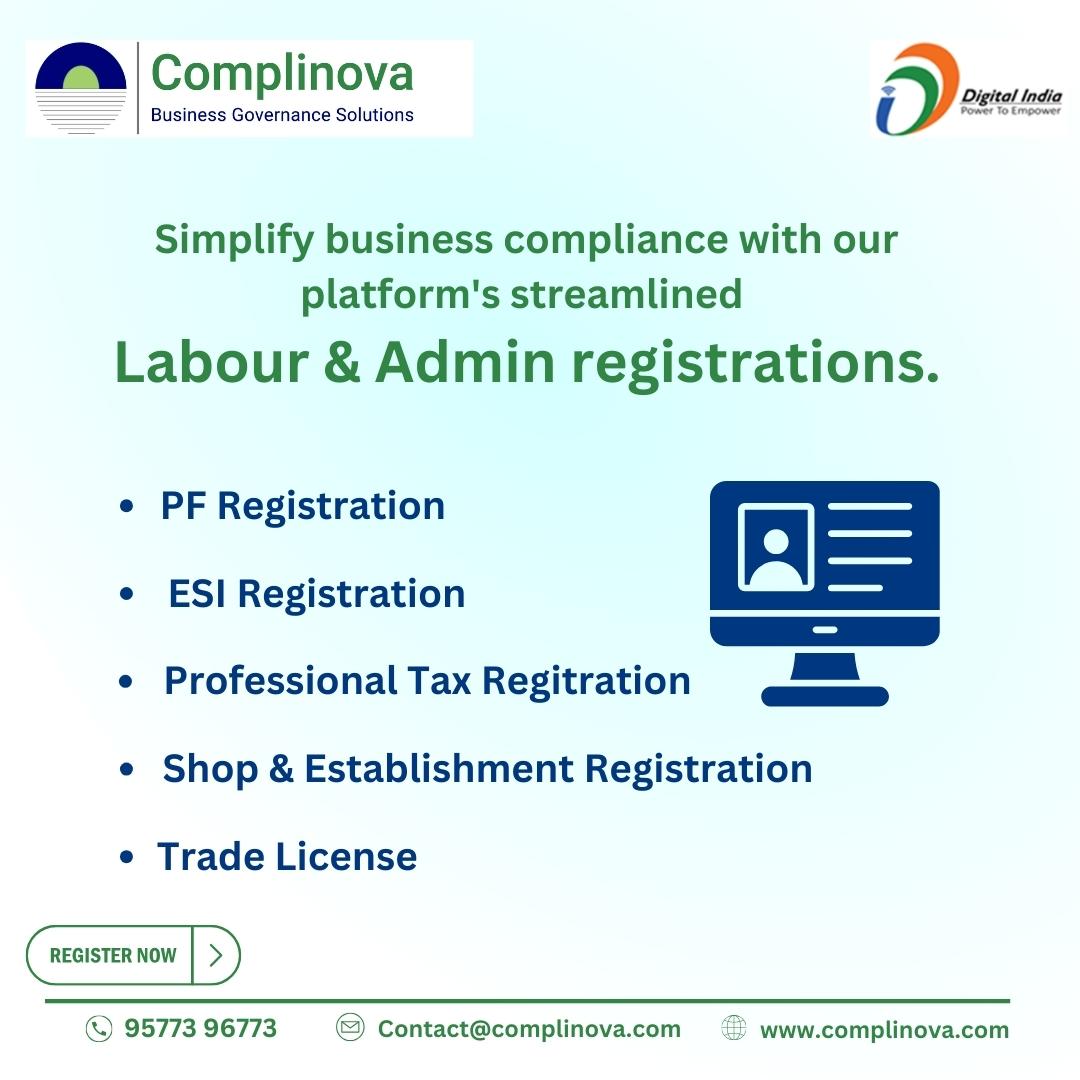 complinova's tweet photo. Empower your business with hassle-free Labor and Admin registrations on our platform!
https://t.co/EoxJ6YwHBV
#businessregistration #PFRegistration #esi #ProfessionalTax #smallbusiness #tradelicense #compliance #startups #digitalindia #complinova https://t.co/y6o2NiTVAM