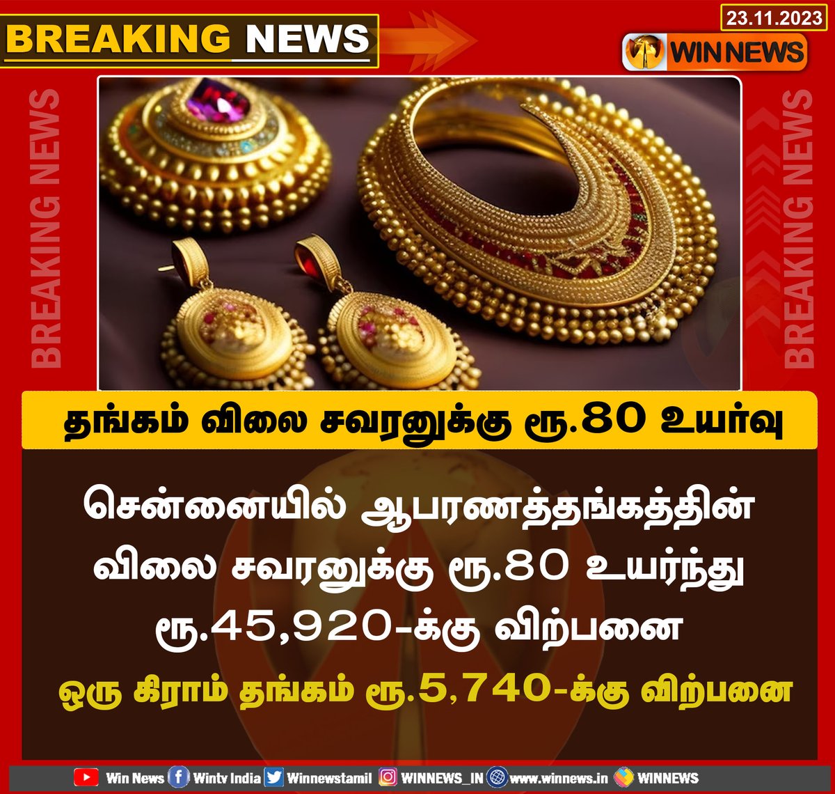 #GoldPrice | தங்கம் விலை சவரனுக்கு ரூ.80 உயர்வு 

#WinNews | #Goldprice | #Chennaigoldprice | #Goldpricetoday