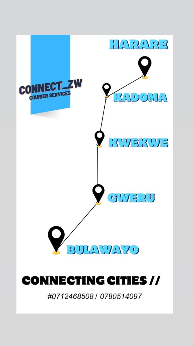 Dave_ThePlug's tweet photo. @daddyhope Connect_ZW Courier services. Send and receive parcels from Harare to Bulawayo / Bulawayo to Harare at an affordable fee of $5. Our contact is 0776844591 https://t.co/HTxxi10fTW