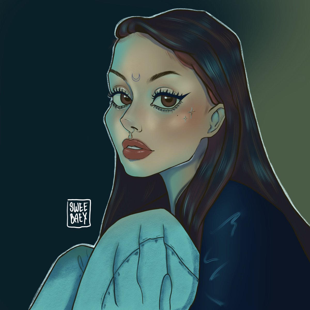 sweebaex's tweet photo. 🩵
#digitalart #art #drawing #portrait https://t.co/iqlCBQi2cw