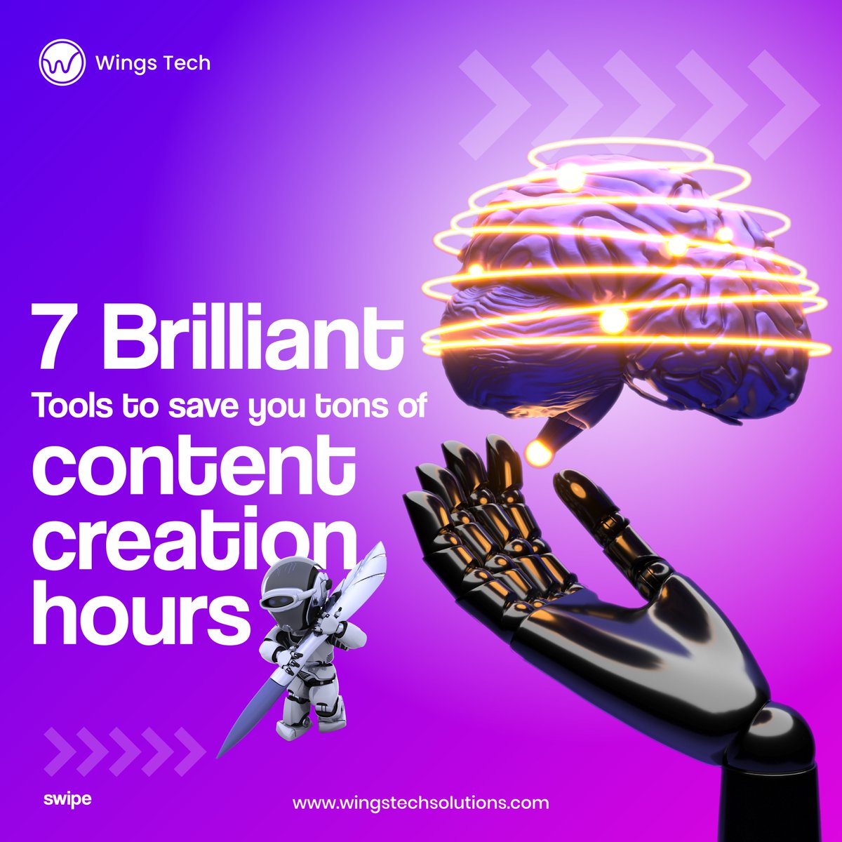 wingstech's tweet photo. Here are 7 Top Tools that we use - For fast-tracking our #contentcreation!
1. @jasperAIcom
2. @Grammarly
3. #conversion.ai
4. @ShortlyAI
5. @wisembly
6. #WriterAI
7. @thesauruscom
#Content #contentmarketing https://t.co/XmzRu0vPN1