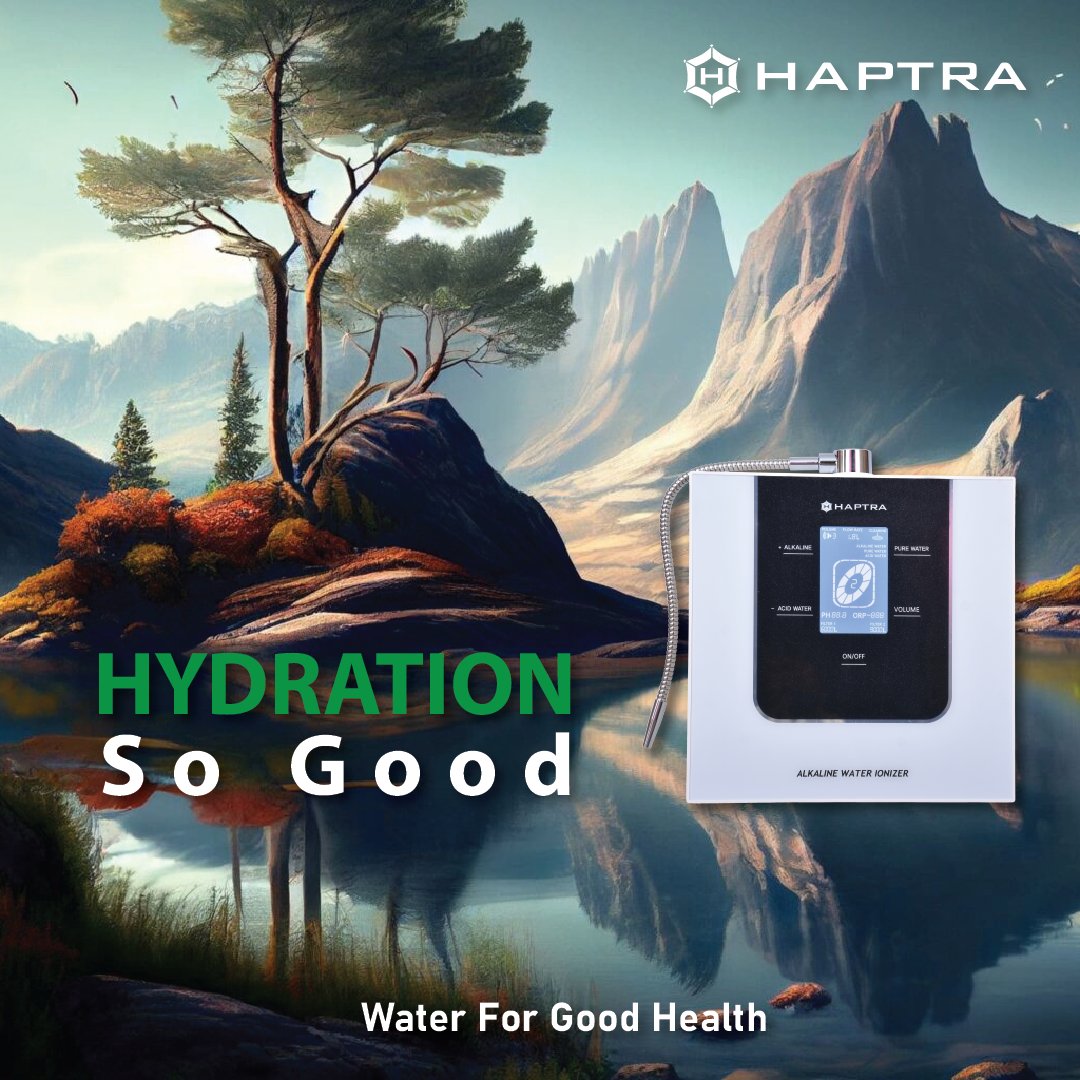 HaptraIndia's tweet photo. Stay refreshed with Haptra by your side. 💧
.
.
.
.
#Haptra #Hydration #AlkalineIonizedWater #HaptraIndia #TrueIonizer #SpringWater #WaterForGoodHealth #Futuristic #Refreshing #HealthyLifestyle https://t.co/enJ6FW5Z7i