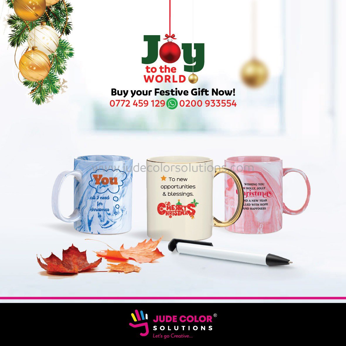 Surprise your loved with a customized Christmas mug so they can survive this weather. #joytotheworld #christmasmug