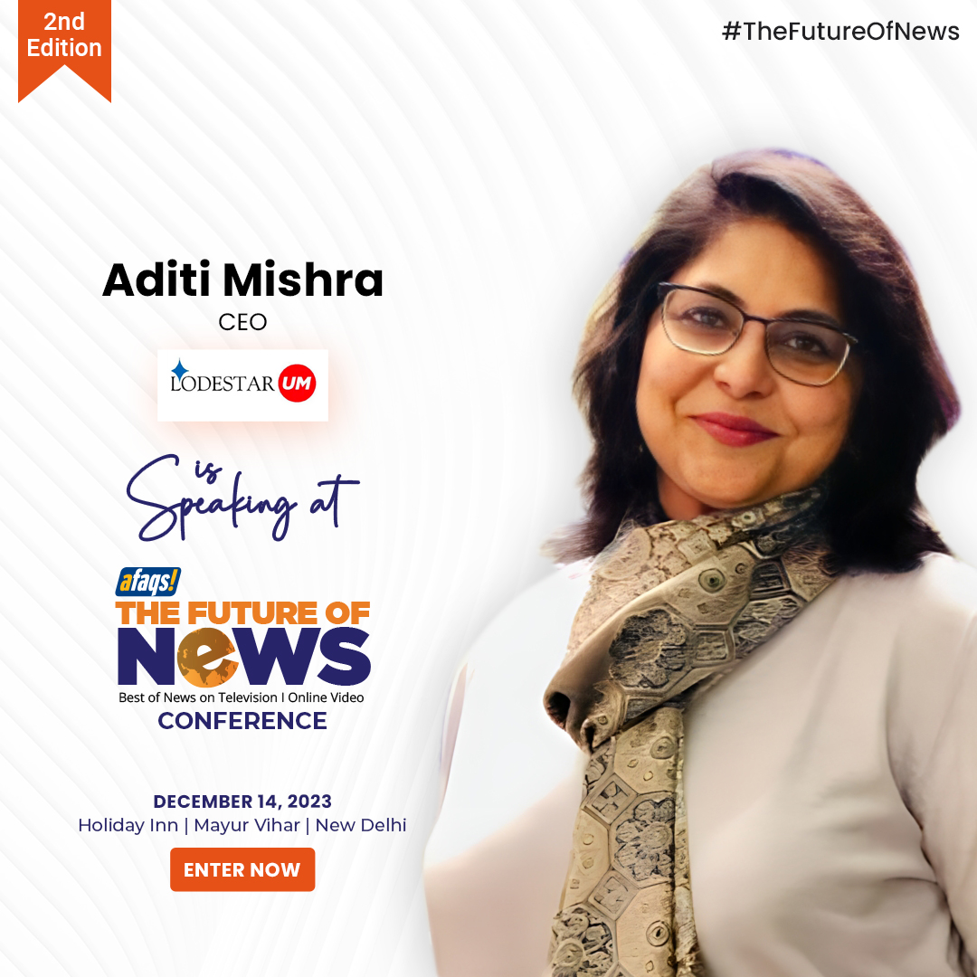 #TheFutureOfNews: We are delighted to have Aditi Mishra from @LodestarUM as one of our speakers. Thank you for joining us! Look forward to insightful conversations. Register Now To Attend: bit.ly/3R9CocW  📅 : December 14, 2023 📍 : Delhi For sponsorship, contact