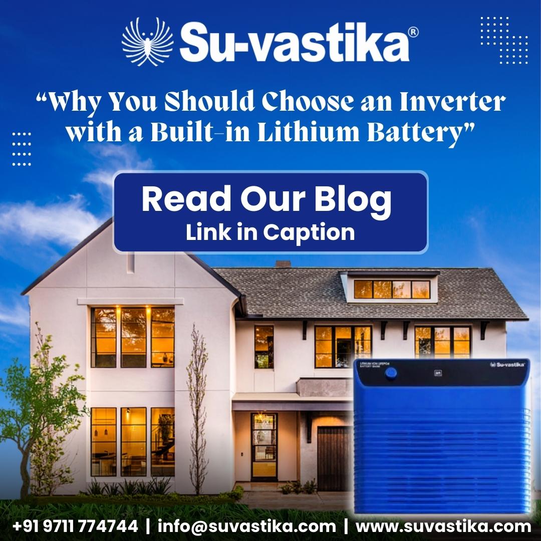 Read our blog: shorturl.at/dhEM6

Are you tired of those bulky, outdated inverters with lead-acid batteries?
It's time to upgrade to a sleeker, more efficient inverter with a built-in lithium battery!

#SuvastikaSystems #EnergizingTheFuture #PowerStorageSolutions