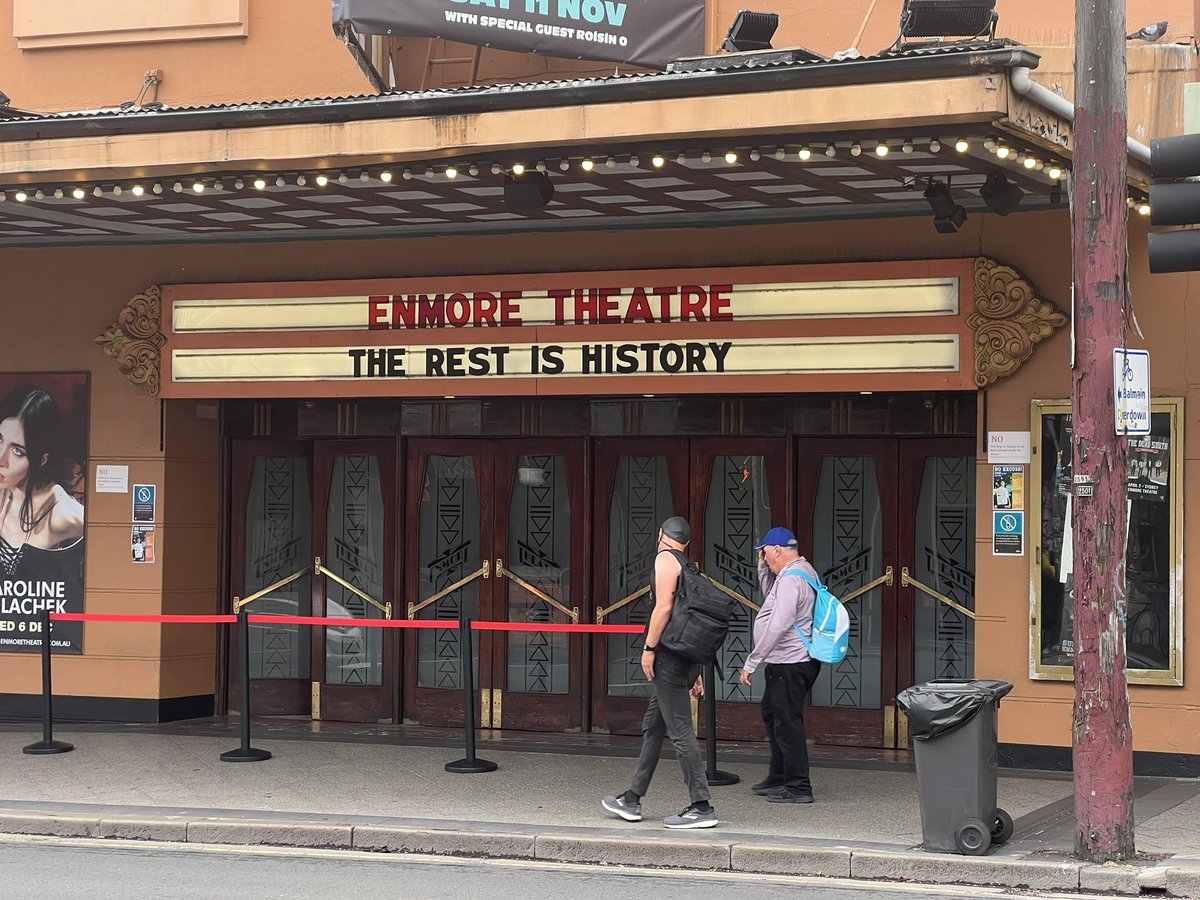 Quite the imperial triumvirate completed at the Enmore Theatre tonight. I’m looking forward to seeing The Rest is History live! @TheRestHistory @holland_tom #RIHLive