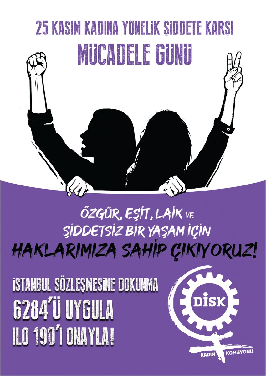 25 Kasım Kadına Yönelik Şiddete Karşı Mücadele Günü için hazırladığımız afiş, bildiri, pankart ve sosyal medya görsellerimiz
disk.org.tr/2023/11/25-kas…