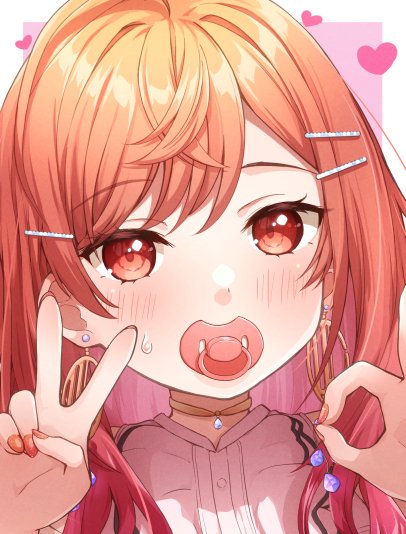 莉々華ちゃん、遅くなったけど登録者20万人おめでとうございます!! 差分で青くゅから貰ったおしゃぶり莉々華ちゃんおいておきますね👶  #RirikArt