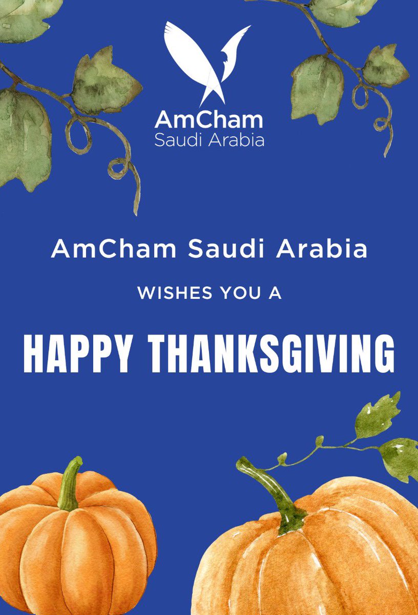 AmChamKSA (@amchamksa) on Twitter photo <a href="/amchamksa/">AmChamKSA</a> wishes you a #Thanksgiving filled with joy, gratitude and delicious moments with your loved ones! <a href="/amchamksa/">AmChamKSA</a> wishes you a #Thanksgiving filled with joy, gratitude and delicious moments with your loved ones!