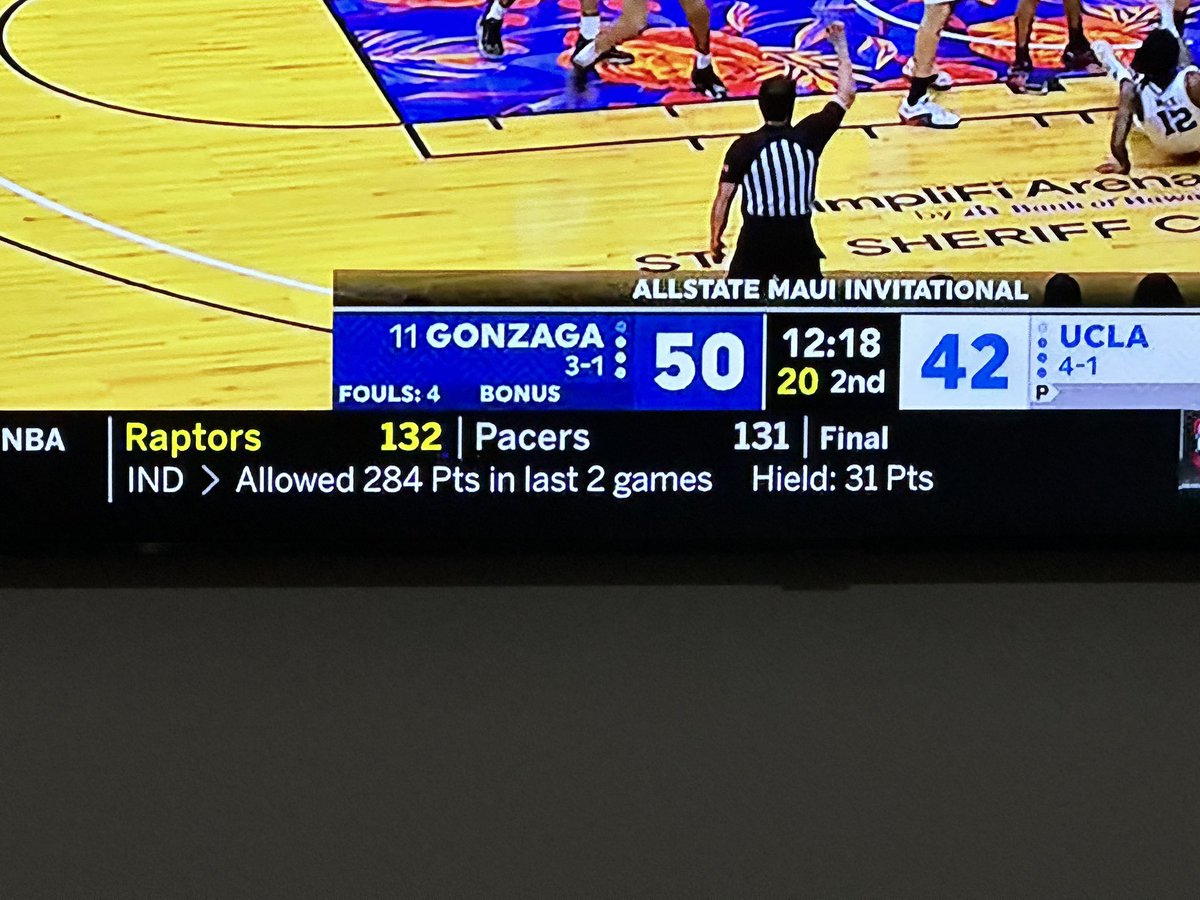WHester's tweet photo. Hey @espn, wouldn't it be more remarkable that the @Pacers SCORED 288 in the last 2 games? 🤔 https://t.co/rvpUu6JnFE