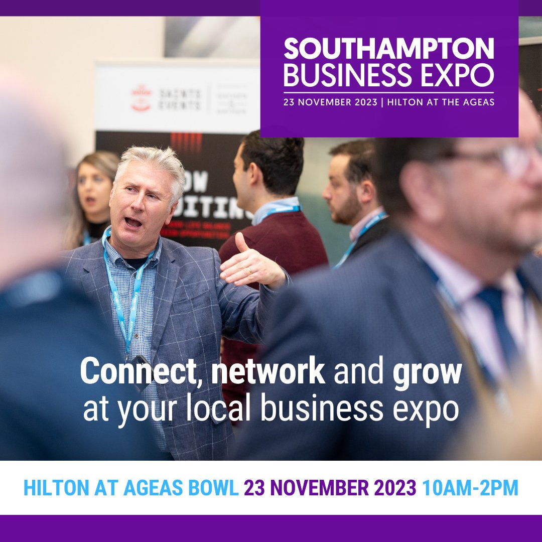 Not sure if your business will benefit from exhibiting at the Southampton Business Expo on 23rd November? 🌟Talk to us today for a FREE consultation to find out! Call 0845 139 9301 or go to b2bexpos.co.uk/event/southamp… for details on getting involved #SouthamptonExpo