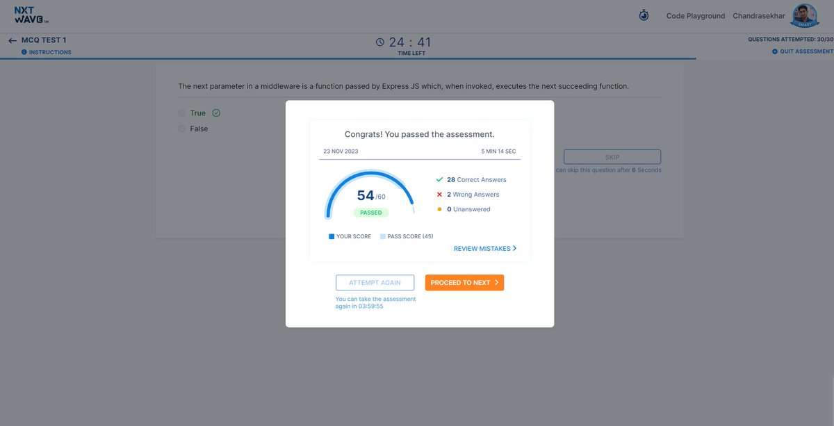 chandukuruvaa's tweet image. Hello Folks
I had completed my Mock Tests > MCQ Test 1,2,3 👨🏻💻
Thanks to @rahulattuluri @sashankreddy07
@girishakash13 @avinashdara @nxtwave_tech
#1hourofcode #Mocktest #mcq #github #ccbphour #complete #nodejs #learning #assignment #node #js #ccbpacademy #nxtwave #ThankYou