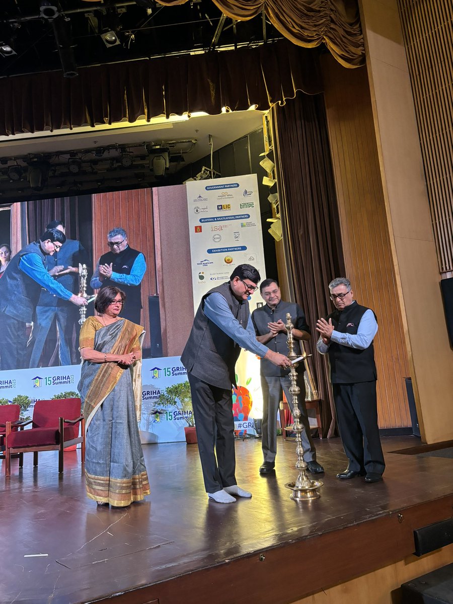 GRIHACouncil's tweet photo. Day 1 kicks off with a luminous start as our esteemed guests light the ceremonial lamp in the inaugural session. Let the enlightenment begin!
#GRIHA4ALL #GRIHASUMMIT #HEALTHEARTH https://t.co/TYouKy7cqg