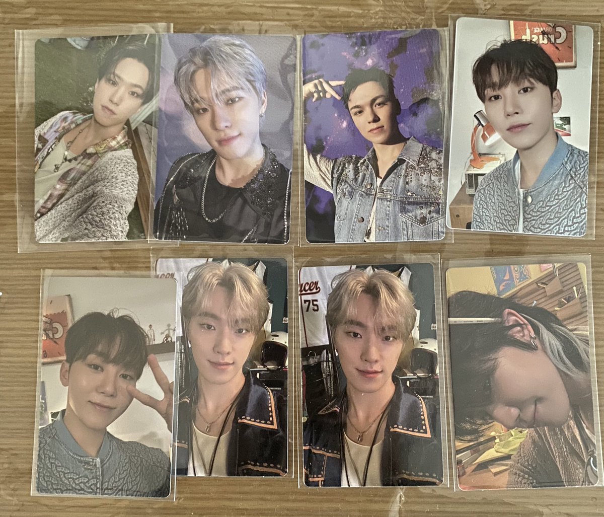Yu83184951's tweet photo. Seventeen heaven トレカ　通常盤
M2Uラキドロ

譲　ホシ　The8 スングァン　バーノン　ディノ

求　ジョシュア（異種⭕️）

郵送希望です📮
どうぞよろしくお願いします🙇‍♀️ https://t.co/xXSSUEMtbE
