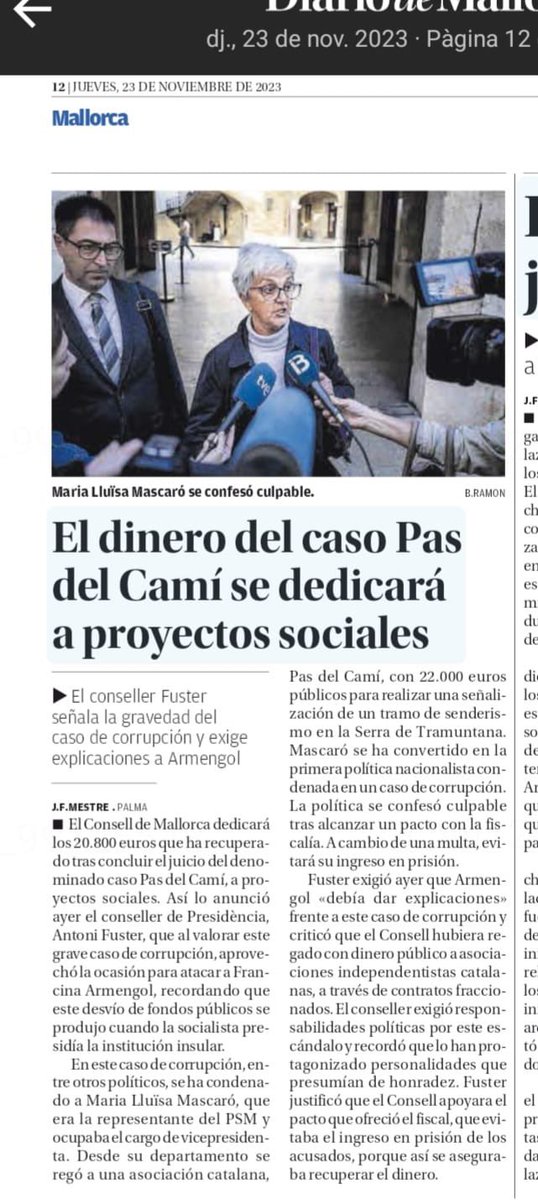 Núria Riera (@mnuriariera) on Twitter photo Lo que el Consell Insular de #Armengol dedicó prevaricar con empresas amigas, ahora se destinará a proyectos sociales. <a href="/ConselldeMca/">Consell de Mallorca</a> <a href="/ToniFuster1978/">Toni Fuster Zanoguera</a> 👇🏻👇🏻 Lo que el Consell Insular de #Armengol dedicó prevaricar con empresas amigas, ahora se destinará a proyectos sociales. <a href="/ConselldeMca/">Consell de Mallorca</a> <a href="/ToniFuster1978/">Toni Fuster Zanoguera</a> 👇🏻👇🏻