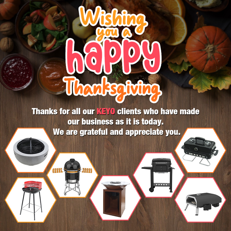 ChinaKeyobbq's tweet photo. Happy Thanksgiving Day!❤
Thanks to all our KEYO clients who have made our business as it is today.
We are grateful and appreciate you.
#Thanksgiving #KEYOBBQ #bbqgrills https://t.co/PJCUp6ylxy