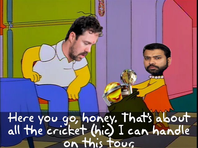 Rohit: "Dad, if you play 5 more T20s we'll have a full summer"