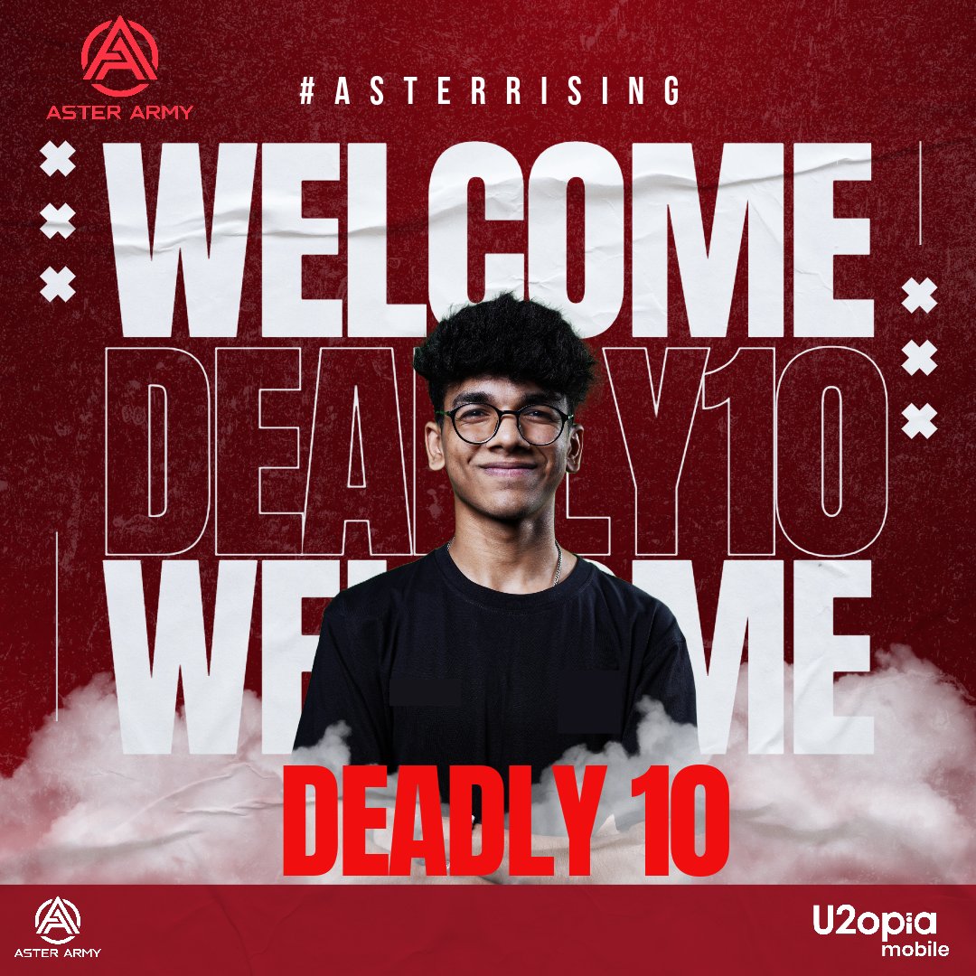 Welcome to the frontline, Saksham "Deadly 10" Aurangabadkar!  Brace yourselves for a burst of energy as our legendary duelist steps into the war field, carving a path to victory. Let the rounds begin, and may the frags be ever in your favour!
#AsterRising