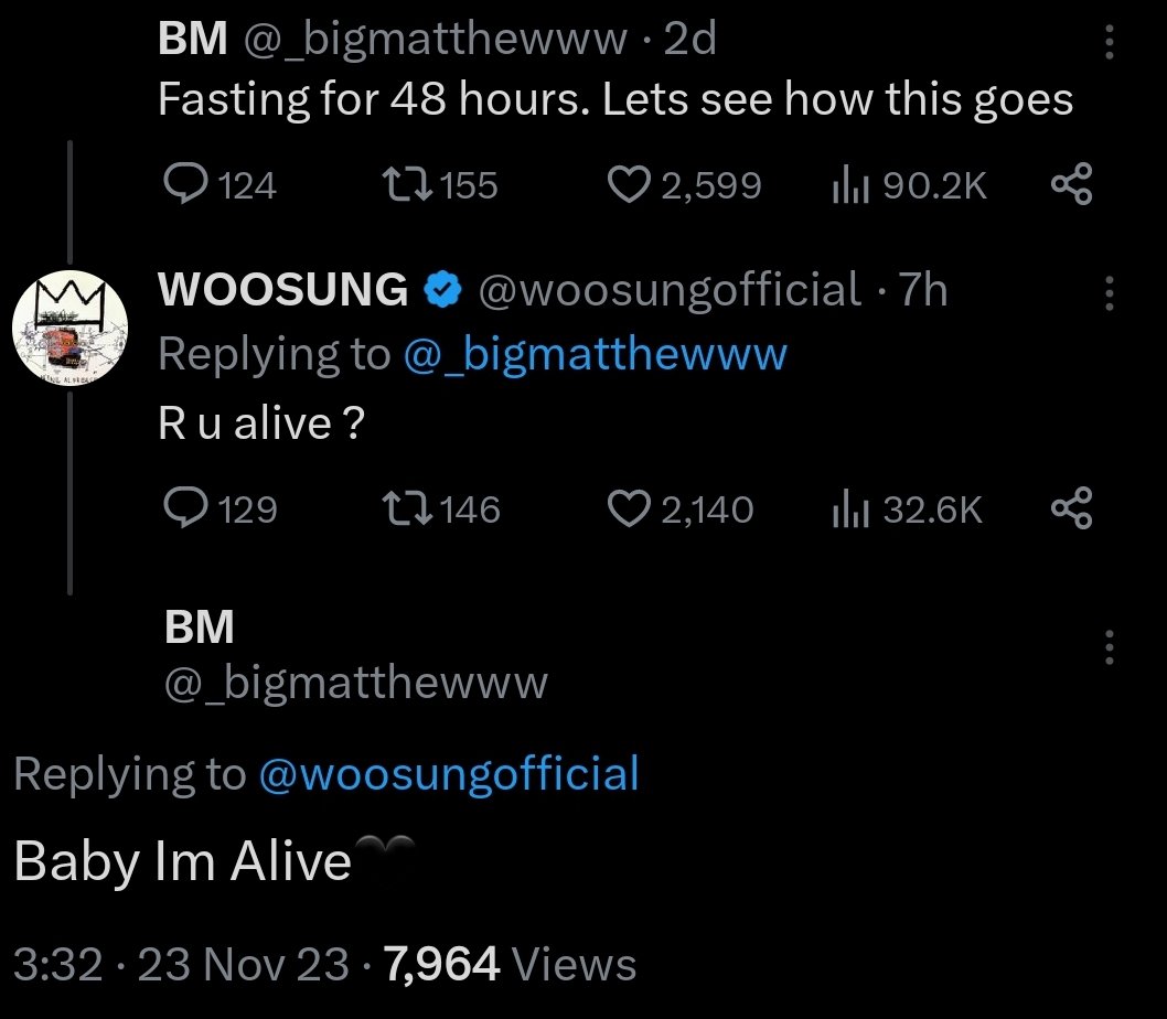 therose_gul's tweet photo. Woosung checking up on BM 2days later if his fasting is complete  and BM taking the opportunity 😂 https://t.co/IHRsL9Ngwg