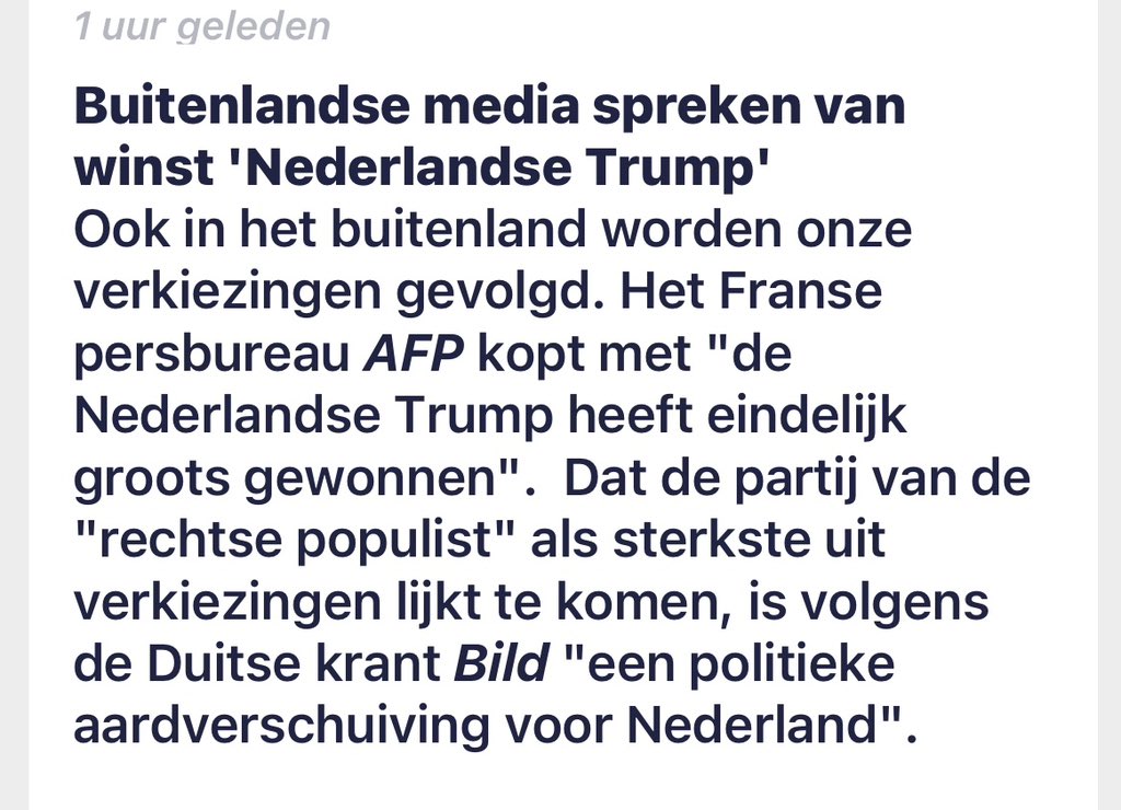 Wakker worden in de realiteit met een “Nederlandse Trump” volgens de buitenlandse media. Ik ben ontdaan en maak me nog meer zorgen over het klimaat en de toenemende polarisatie.