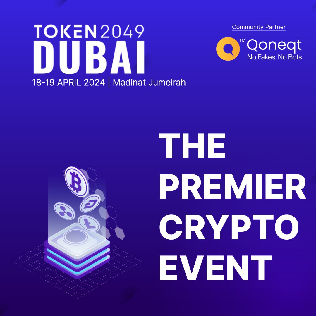 qoneqtapp's tweet photo. TOKEN2049 brings together people from all over the world who are involved in Web3, including business owners, investors, developers, industry experts, and global media. It's a great chance to make valuable connections and network with others in the field.

In simpler terms, @token2049 is a meeting of important people in the cryptocurrency world, discussing the latest trends and providing opportunities for networking and collaboration. It's where the future of the industry is shaped.
#Token2049 #Web3 #Crypto #cryptocurrencies #Qoneqt #CommunityPartner