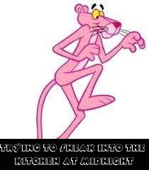 #pinkpanther #fridge #fridgeraid Don't be this cat. #midnightmunchies