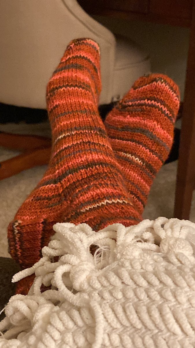 My hand knitted wool socks is chilly.