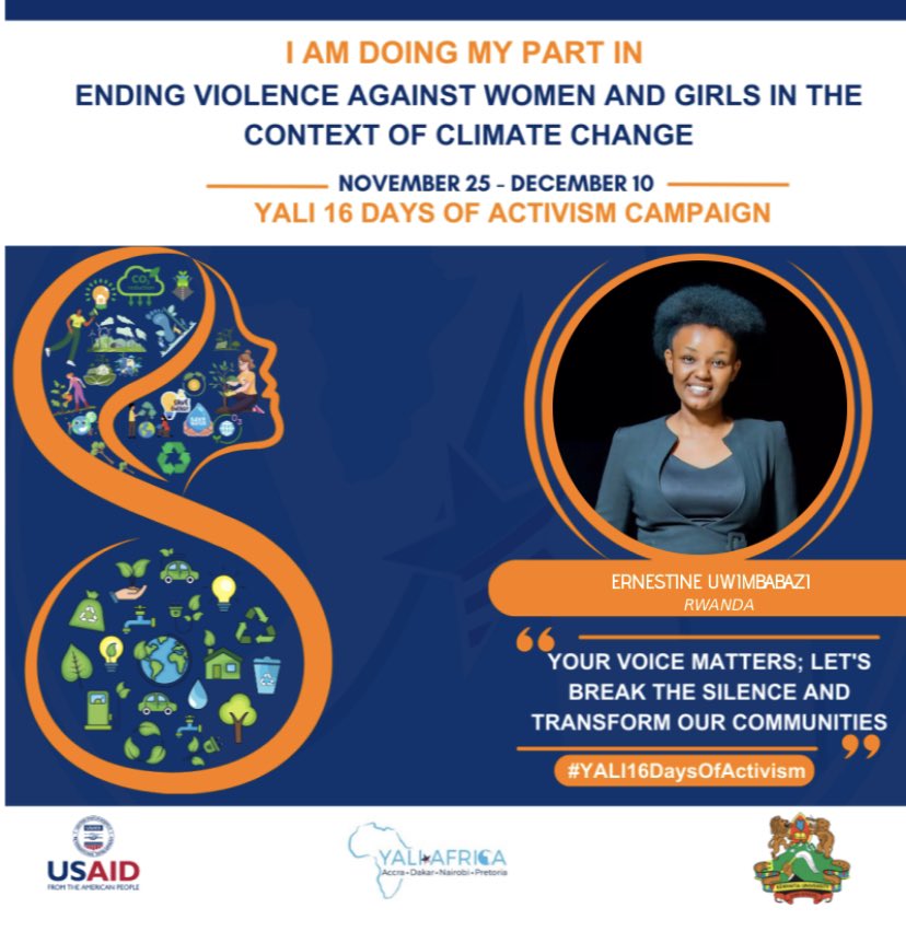 Empowerment over oppression. Together, let's end the silence, break the cycle, and stand against gender-based violence.  
#yourvoicematters 
#EndGBV 
#BreakTheSilence
#YALI16daysofActivism