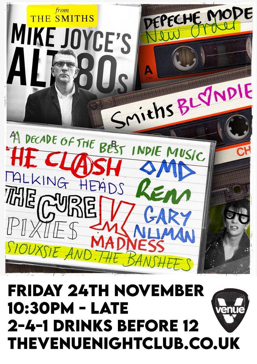 In Manchester on Friday? Bob down to The Venue where I'll be playing mainly an Alt 80s set.
