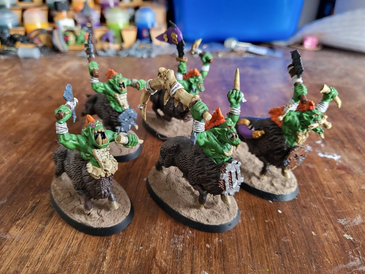 Well that's the Bonesplitterz ready for this weekend's <a href="/MeasuredGaming_/">Measured Gaming - Bush Radio</a> Club Championship

Loads of traditions attached to this event, one of which is that the format changes every time. 1500 points this year, list in comments

Come On You Boyz In Green!
💚👊