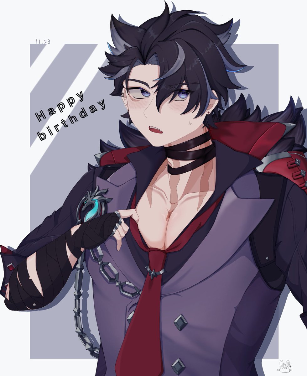 remomo_mon2's tweet photo. 別件で描いたもので申し訳ないけどおめでとうセスセスさん 幸せになれ
 #リオセスリ生誕祭2023 
 #リオセスリ誕生祭2023
 #Wriothesley     #原神 https://t.co/yZgothmBdV