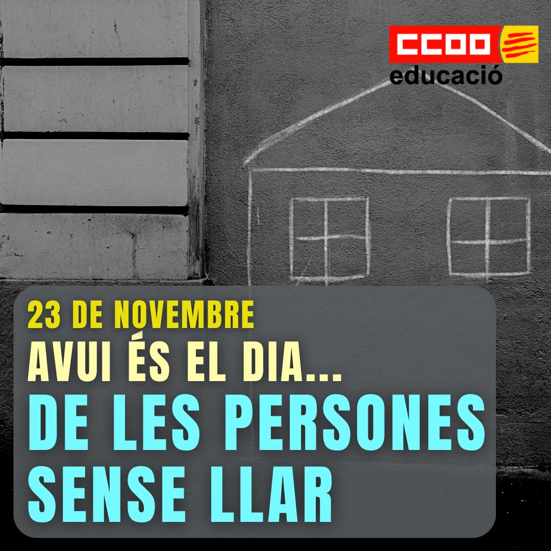 #BonDijous
Avui és el dia de les persones sense llar

Un dia en el qual és important visibilitzar el sensellarisme, però també reivindicar els drets de les persones que es troben en aquesta situació de vulnerabilitat extrema