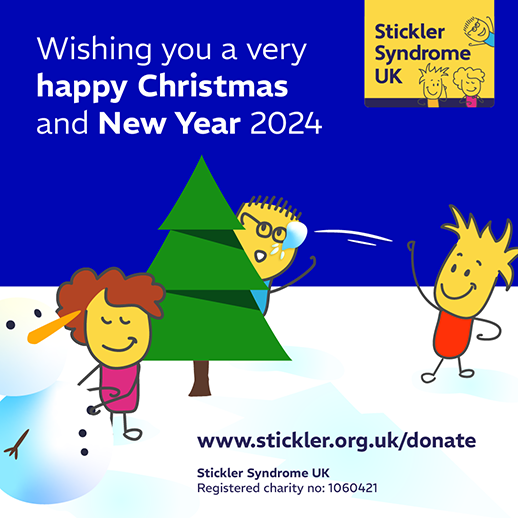 stickleruk's tweet image. Planning on not sending greetings cards this Christmas? Why not reuse the ‘Stickler Syndrome UK’ Snow Scene to tell your friends that you’ll be making a donation to the charity instead? It will help us to get priority projects underway for 2024. stickler.org.uk/donate #stickler