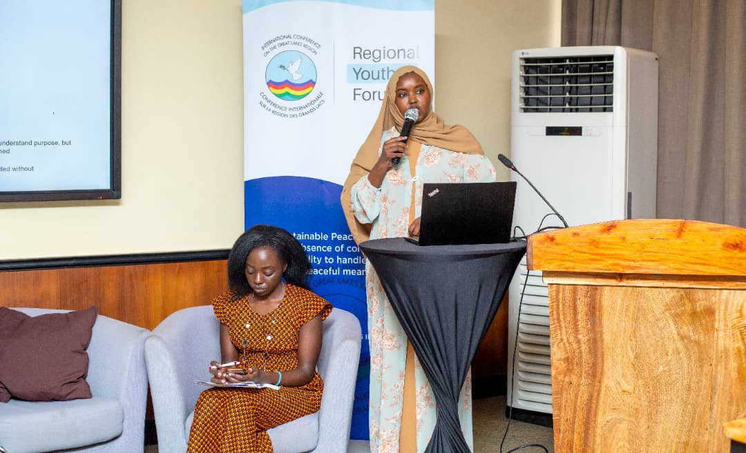 Youths can be engaged in the following ways ~Youths as advisor ~Youths as team member ~Youths as speakers ~Youths as consultants and youth led actors as patners “ Fatma Muhumd , @UNFPA_ESARO #ICGLRYouth4Peace