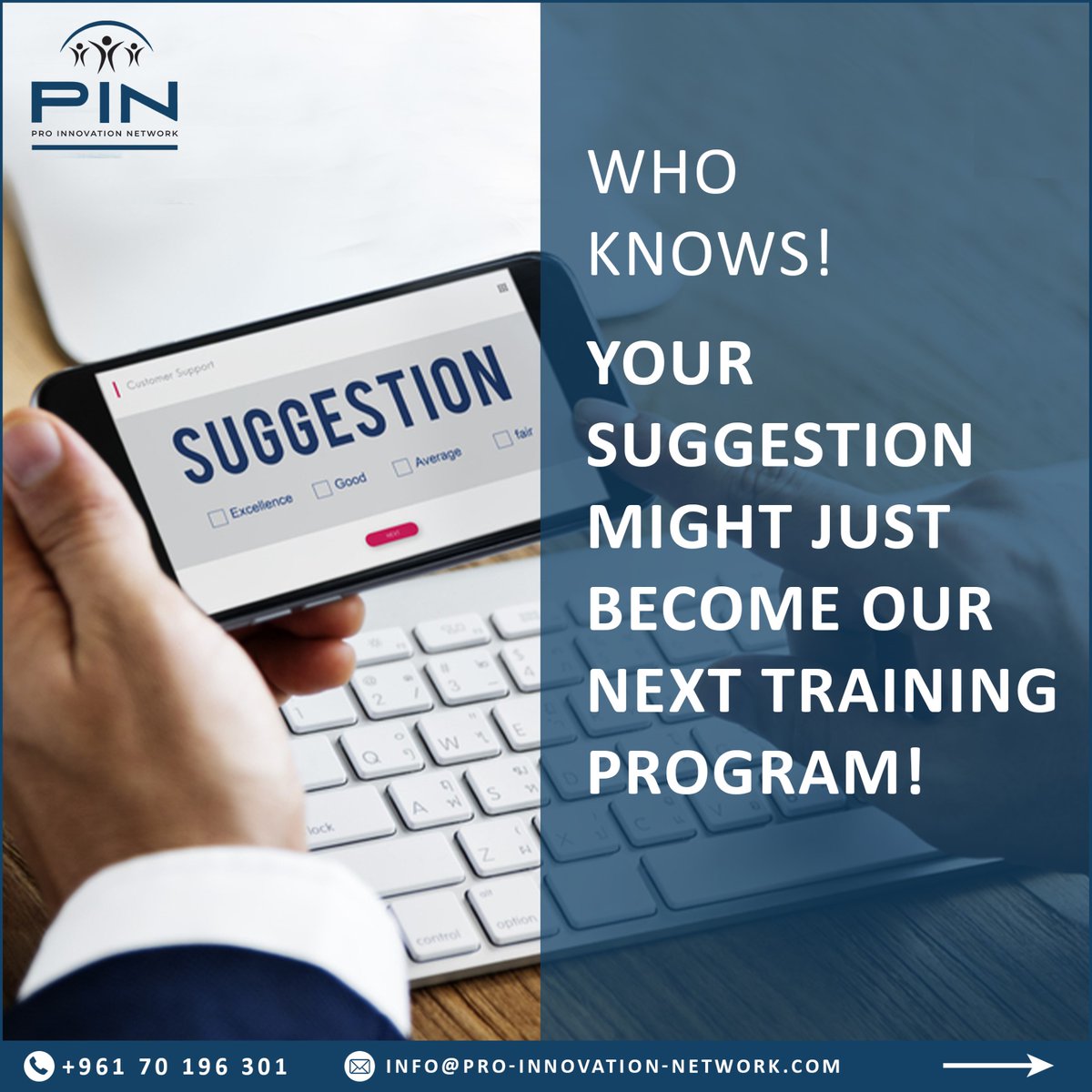 PinSarl17844's tweet photo. 💥Unleash your aspirations! Your dream training is our inspiration. Speak up and let's make it a reality together!
💥Share the vision of your ideal training with us – your dreams fuel our commitment to excellence!
#PIN #ProInnovationNetwork #ITOLAccredited  #CorporateWellness https://t.co/0yiUYu7MZs