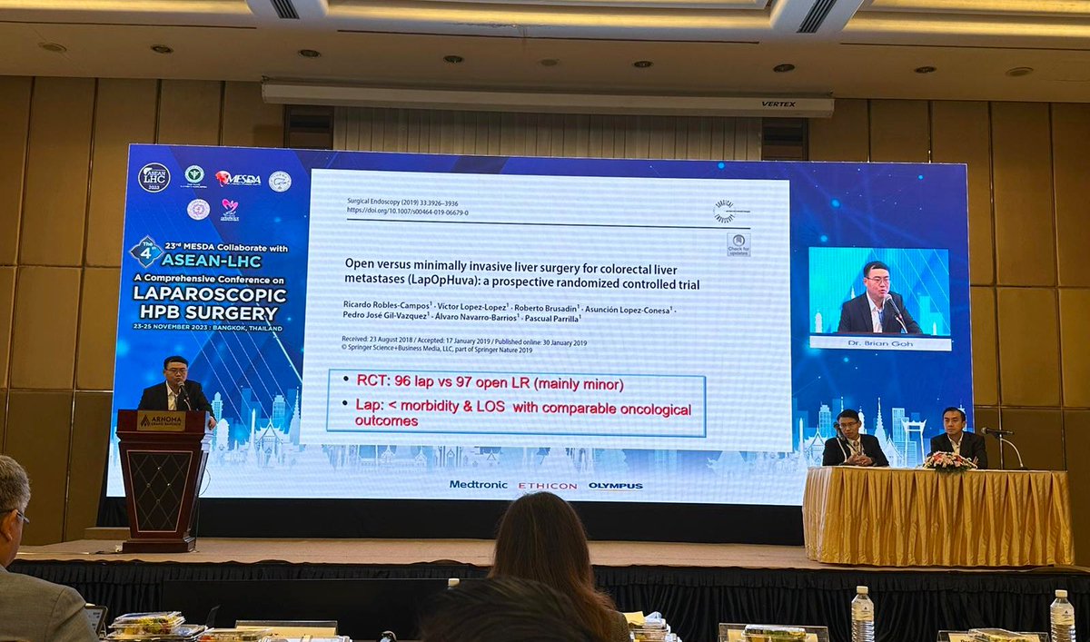 SGH HPB & Transplant Surgery (@sgh_hpbtx) on Twitter photo Happening now: Prof <a href="/BrianKGoh/">Brian K. Goh</a> speaking on the Current Status and Advantages of Robotic Liver Resection at the #AseanLHC 2023 Happening now: Prof <a href="/BrianKGoh/">Brian K. Goh</a> speaking on the Current Status and Advantages of Robotic Liver Resection at the #AseanLHC 2023
