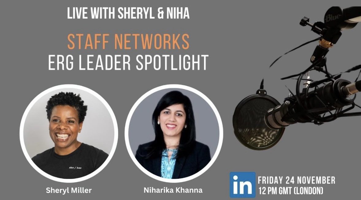niharikakh's tweet photo. Excited to speaking on the ERG Leader spotlight sharing my experience as Chair of Serco Embrace on LinkedIn Live. Join me tomorrow, Friday 24 November 12pm GMT. Link here - https://t.co/aXCxFqbUuv…
#DiversityEquityInclusion #SercoAndProud @SercoGroup https://t.co/hsQtXQMydP