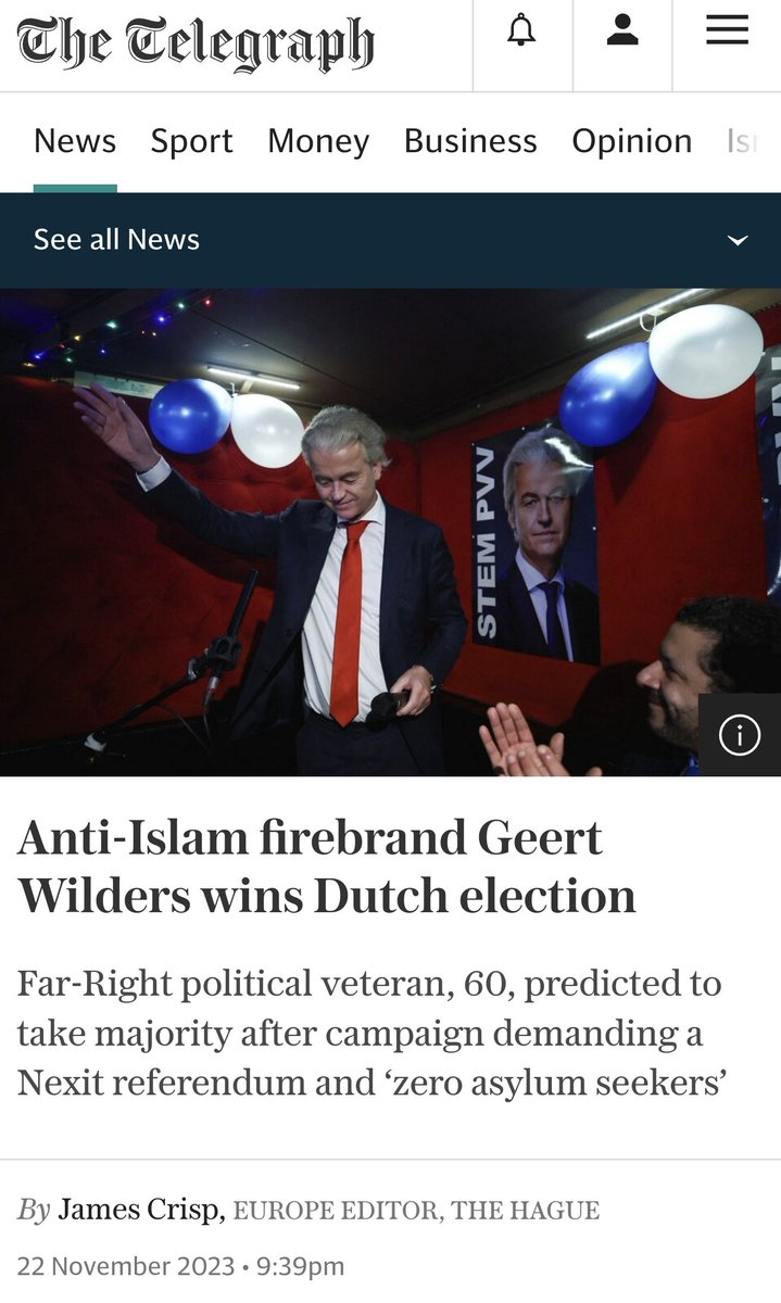 miqdaad's tweet photo. Geert Wilders is not merely "anti-Islam" as described by the BBC, Reuters, LBC &amp; The Telegraph

This implies he's just a critic of the  teachings of Islam

Actually he's a hateful far-right Islamophobe who targets ordinary Muslims 

Thread https://t.co/ISdGh0JtGr