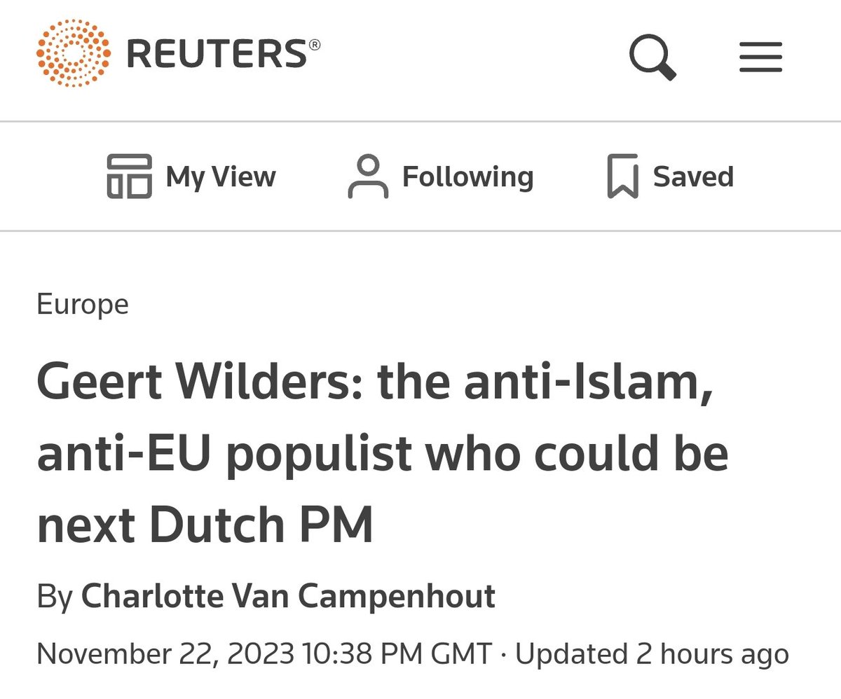 miqdaad's tweet photo. Geert Wilders is not merely "anti-Islam" as described by the BBC, Reuters, LBC &amp; The Telegraph

This implies he's just a critic of the  teachings of Islam

Actually he's a hateful far-right Islamophobe who targets ordinary Muslims 

Thread https://t.co/ISdGh0JtGr