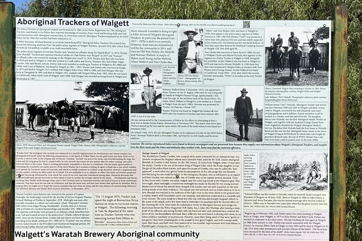 pathfinders_nsw's tweet photo. Great to see that the sign along the Norman Walford walkway acknowledging the trackers of the Walgett district has been restored after last year’s flood. #TrackerHistory https://t.co/S6teuMW1B1