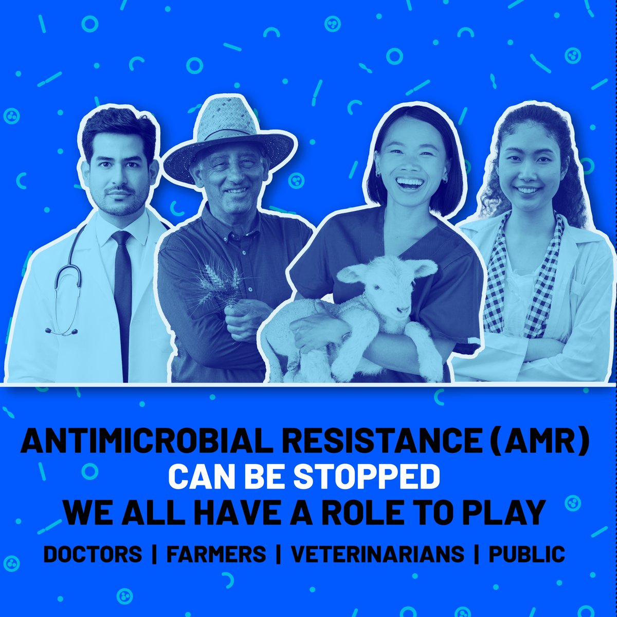 WHO's tweet photo. It’s World AMR Awareness Week!

We can’t stop #AntimicrobialResistance (AMR) alone. A global threat needs a global response.

AMR affects humans, animals and our planet and requires urgent action across all sectors to prevent the spread.

Learn how YOU can play your role: https://t.co/7VE6ebrBNe