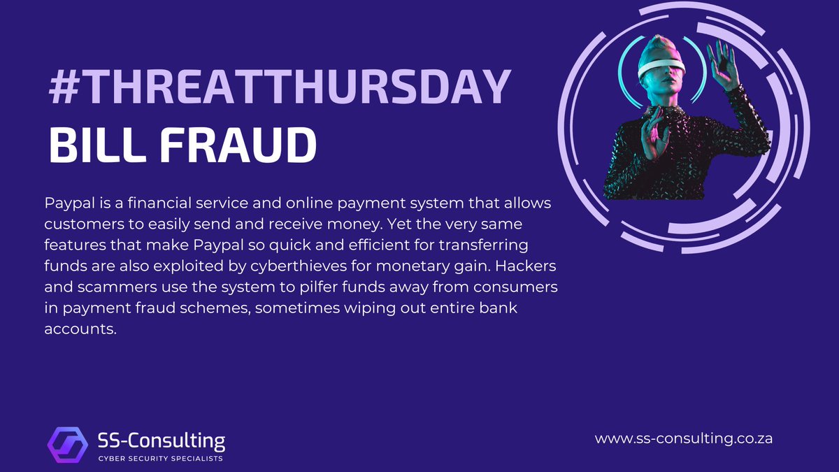 SS_consulting_'s tweet image. #ThreatThursday Alert: Bill Fraud Edition! Scammers are getting creative, targeting your bills for a financial hit. Stay one step ahead to keep your finances secure! #BillFraud #SSCOnsulting #Cybersecurity #CyberAware